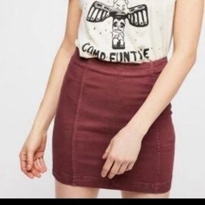 NWT Free People Plum SkirtSize 10